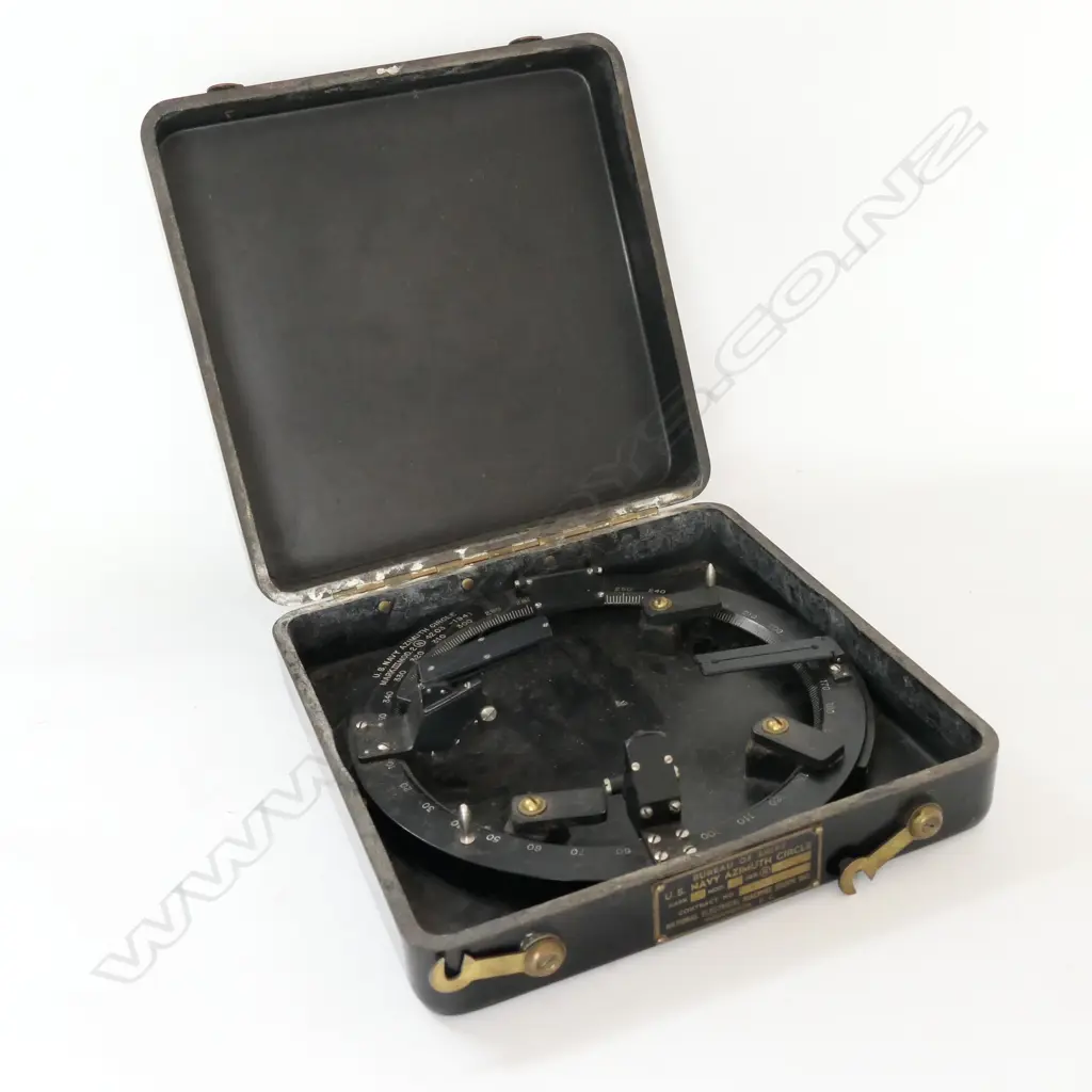 WWII US NAVY AZIMUTH CIRCLE Mk.III, MOD2 n 4203, 1941. Dia.265mm. BAKELITE CASED Image 1++